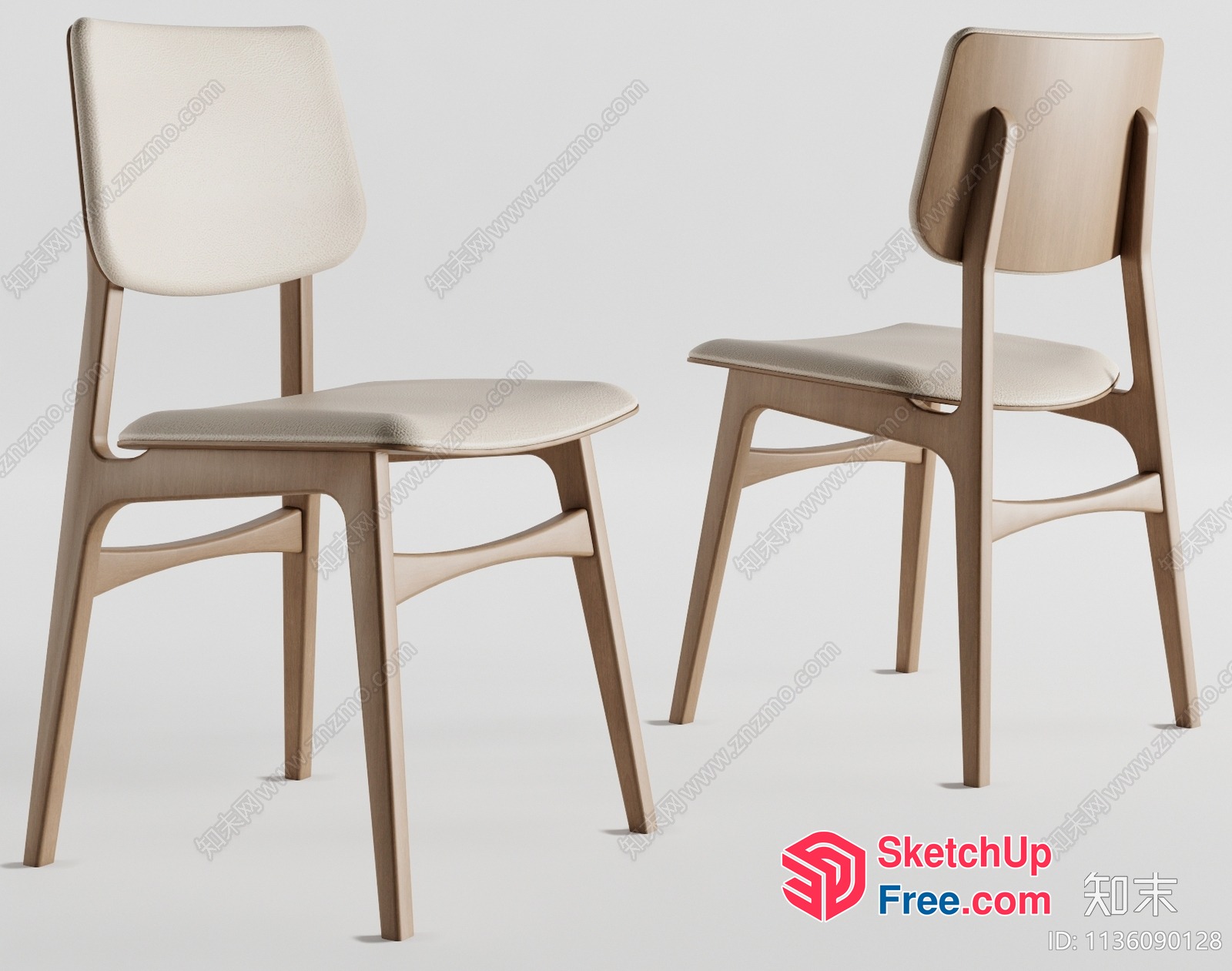 Minimalist Scandinavian Style Chairs 3D SketchUp File