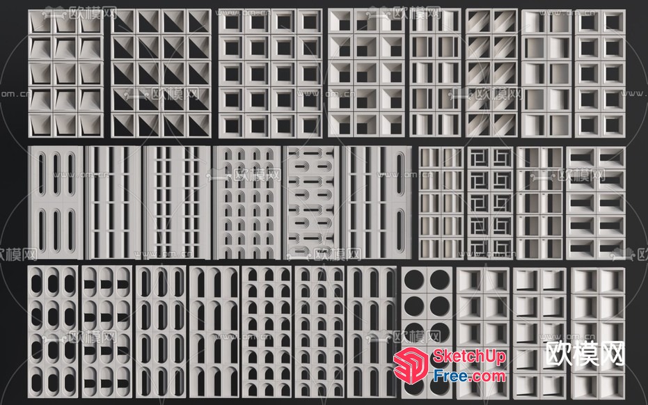 Decorative Wall Panels For Various Architectural Styles 3D SketchUp File