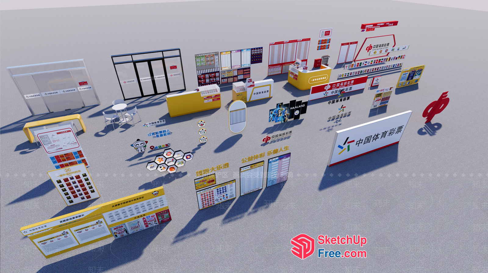 Chinese Restaurant Interior Collection 3D SketchUp File