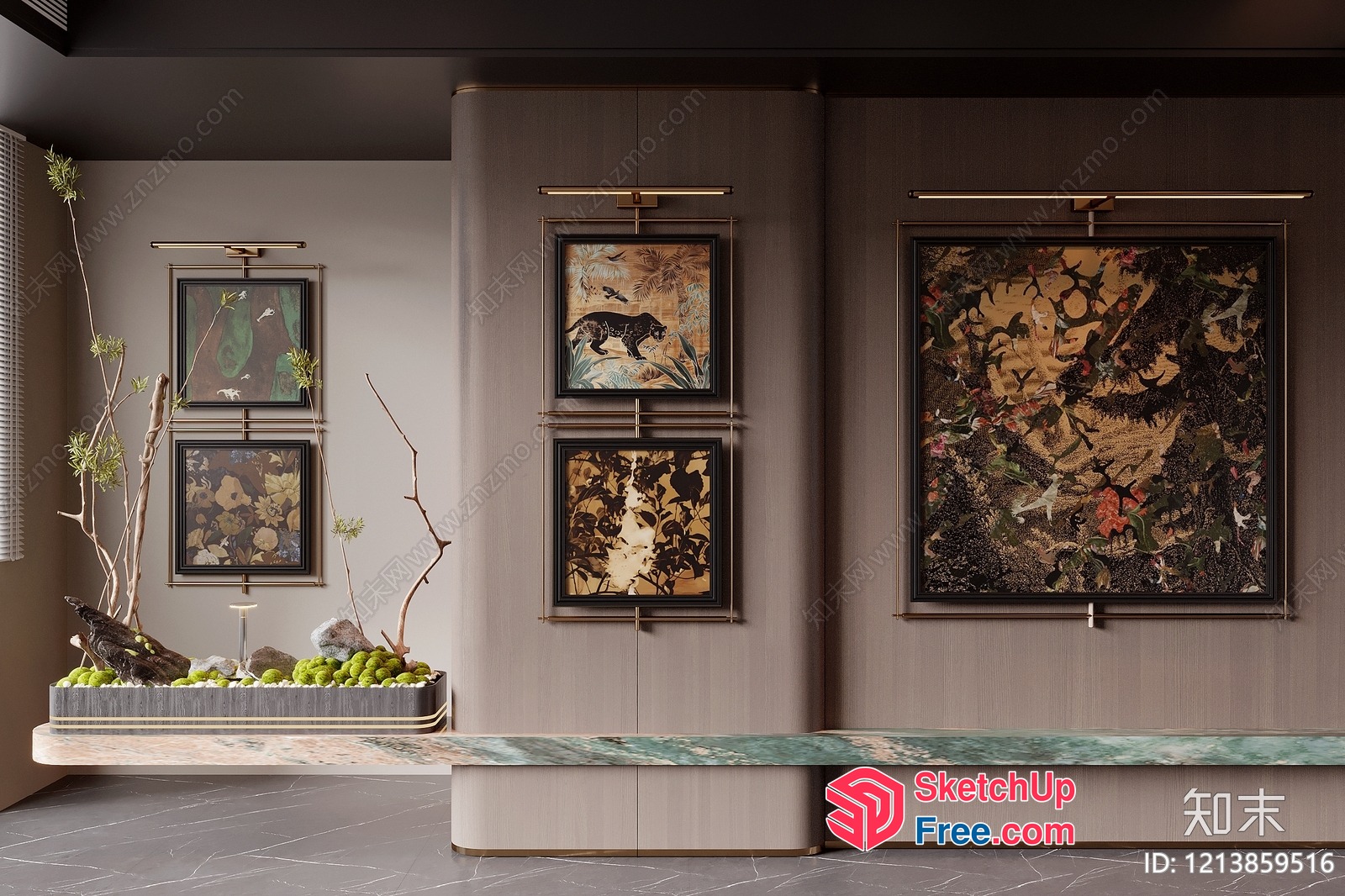 Artistic Animal Prints And Natural Decor 3D SketchUp File