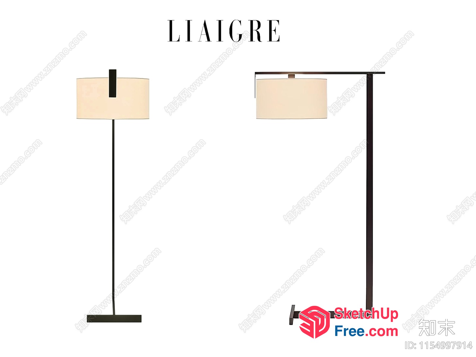 Modern Minimalist Standing Lamp Collection 3D SketchUp File