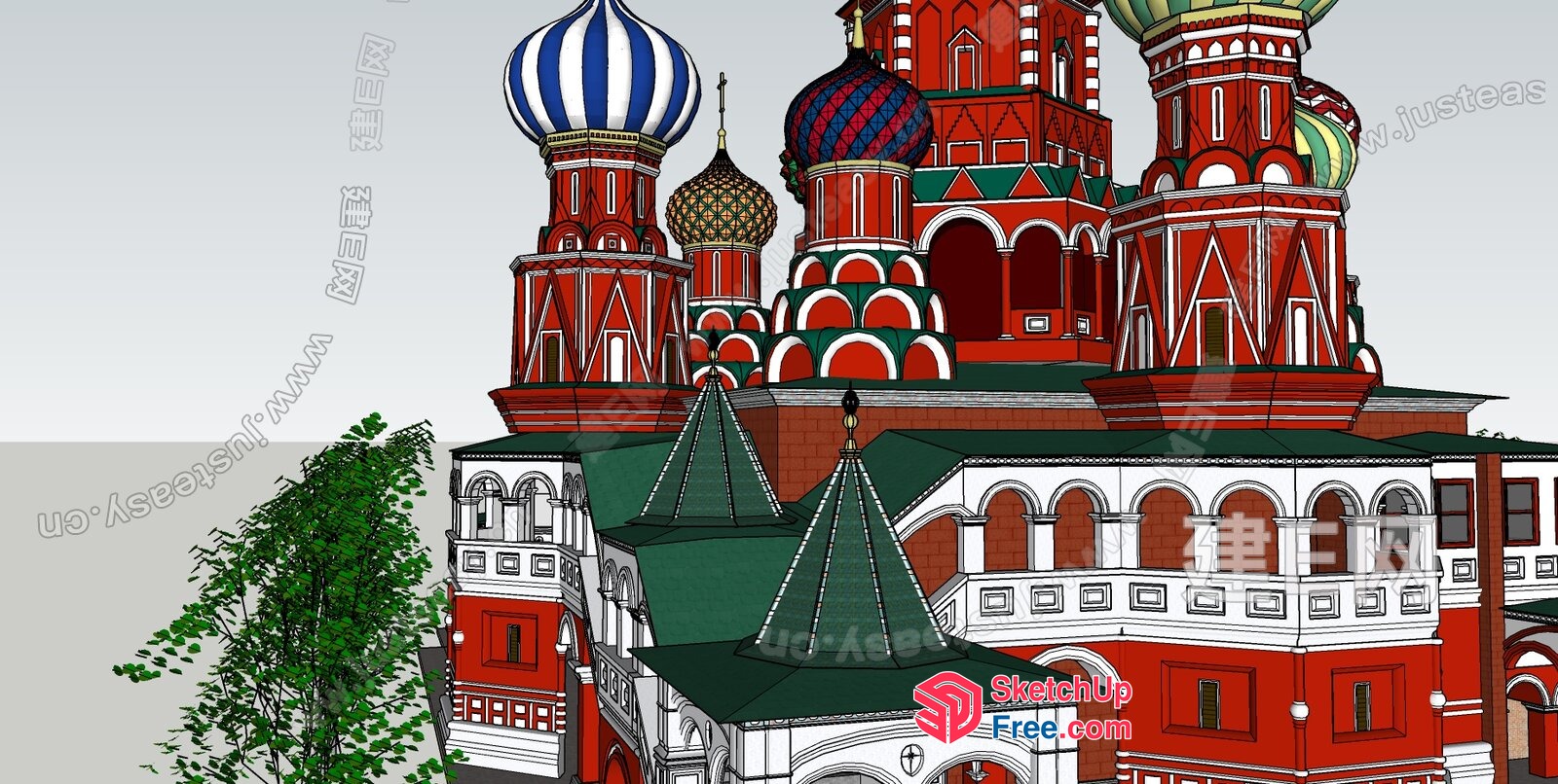 Ornate Russian Architecture With Domes And Towers 3D SketchUp File