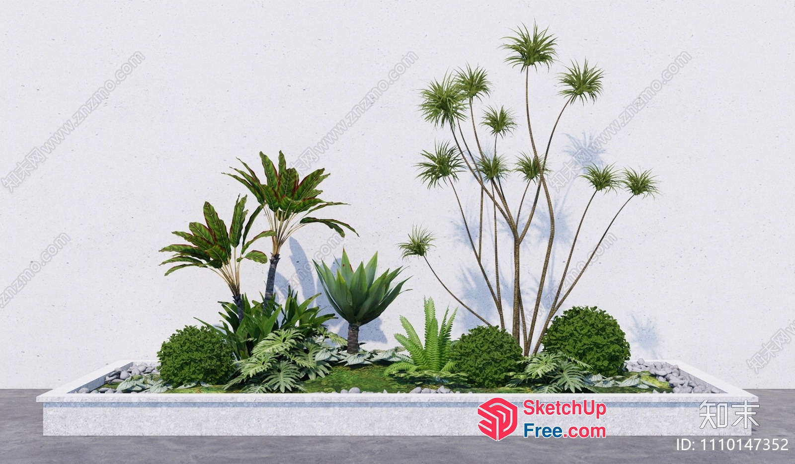 Serene Tropical Garden 3D SketchUp File