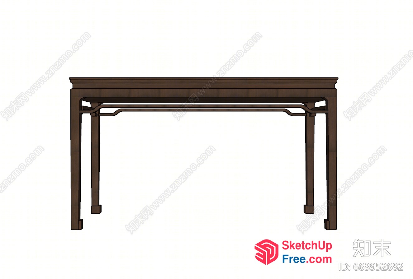 Simple, Classic Wooden Table Design 3D SketchUp File