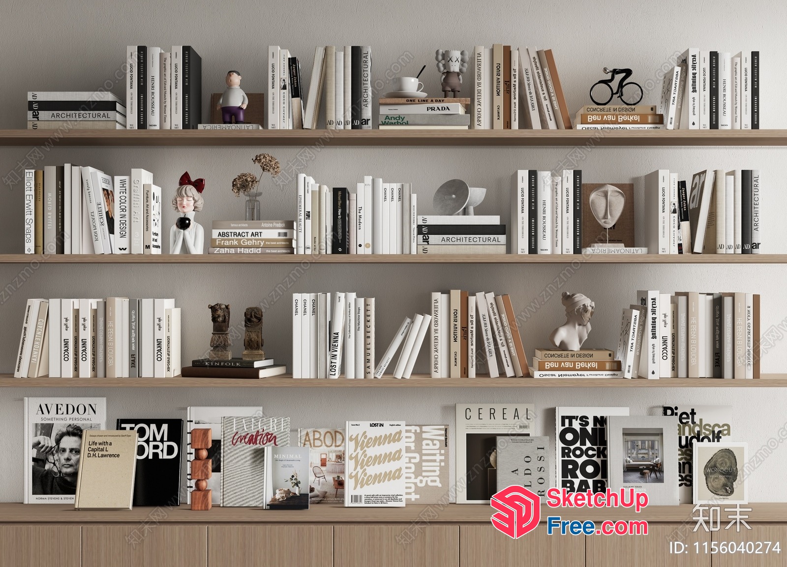 Bookcase And Bookshelf Interior Decor 3D SketchUp File
