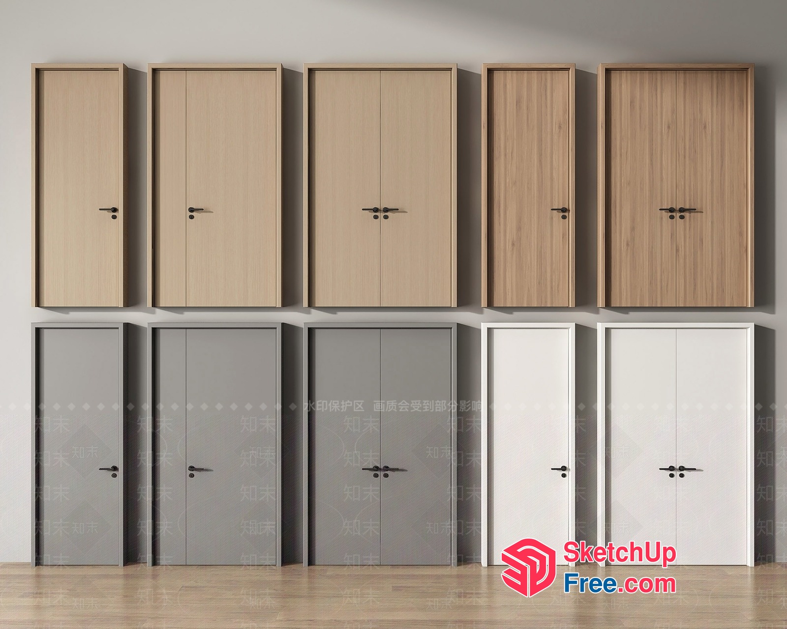 Modern Minimalist Door And Window Collection 3D SketchUp File