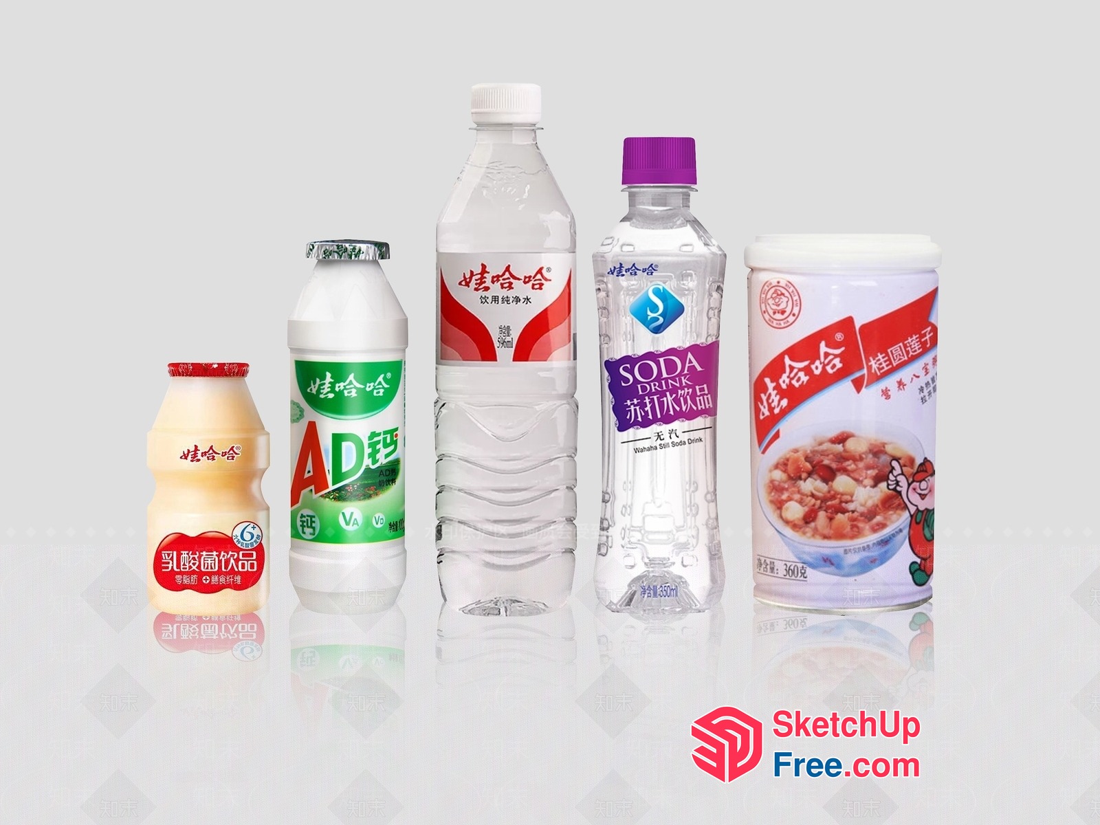Chinese Beverage Bottles 3D SketchUp File