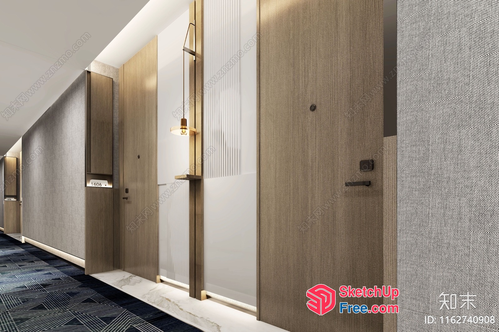 Modern Minimalist Entrance Hallway 3D SketchUp File