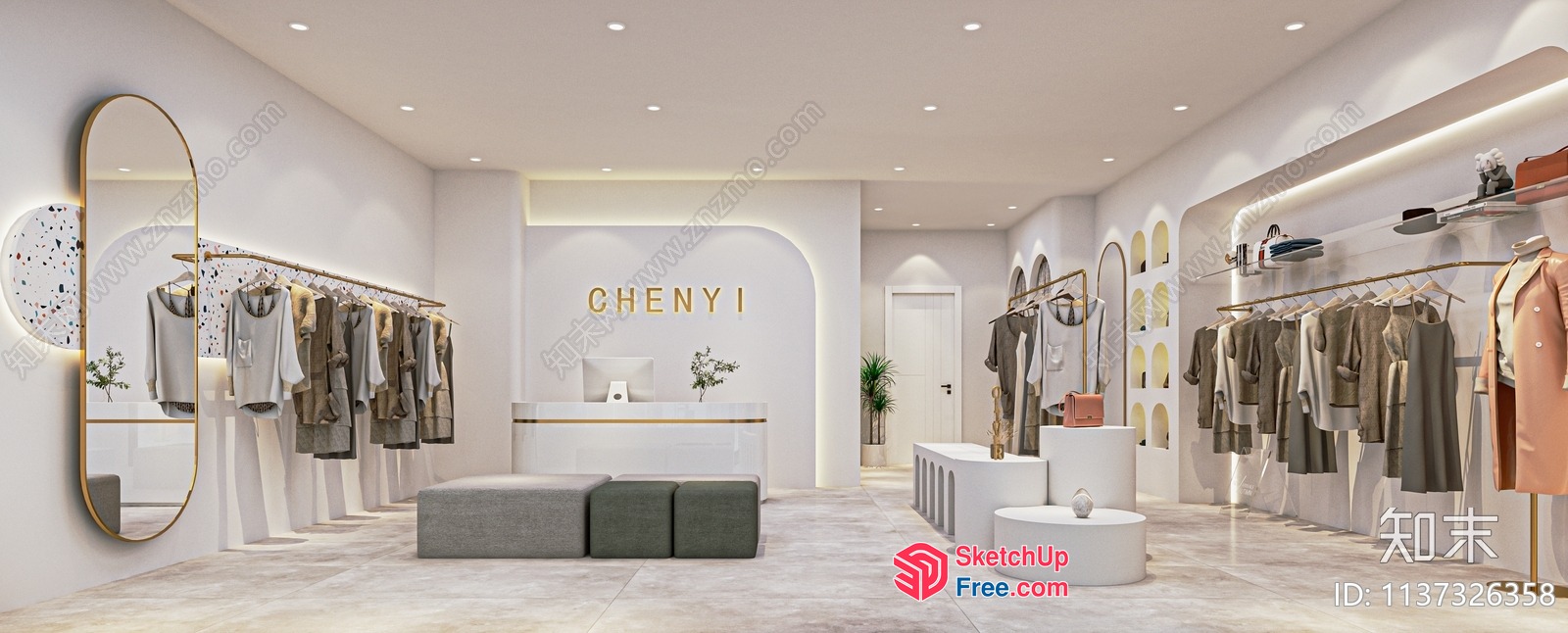 Modern Fashion Store Interior 3D SketchUp File