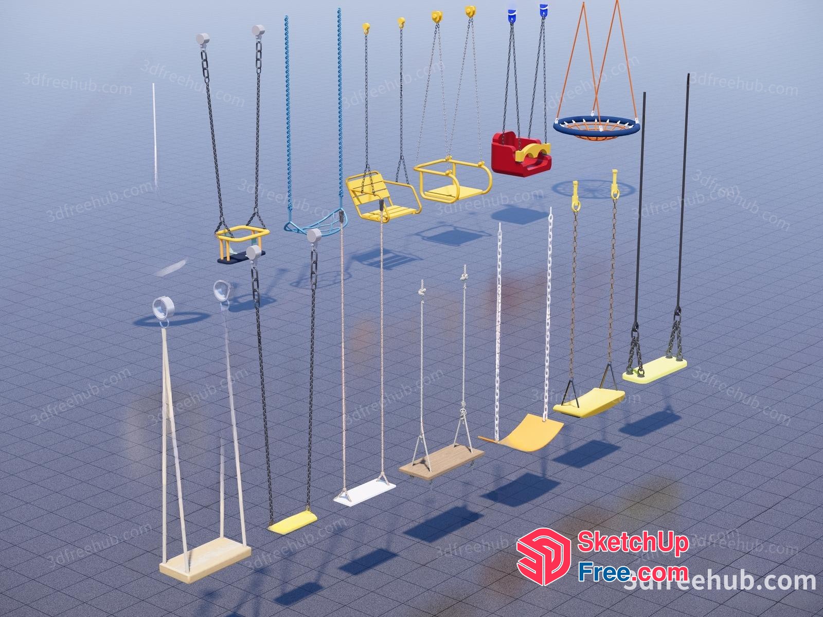 A Collection Of Various Swing Types 3D SketchUp File