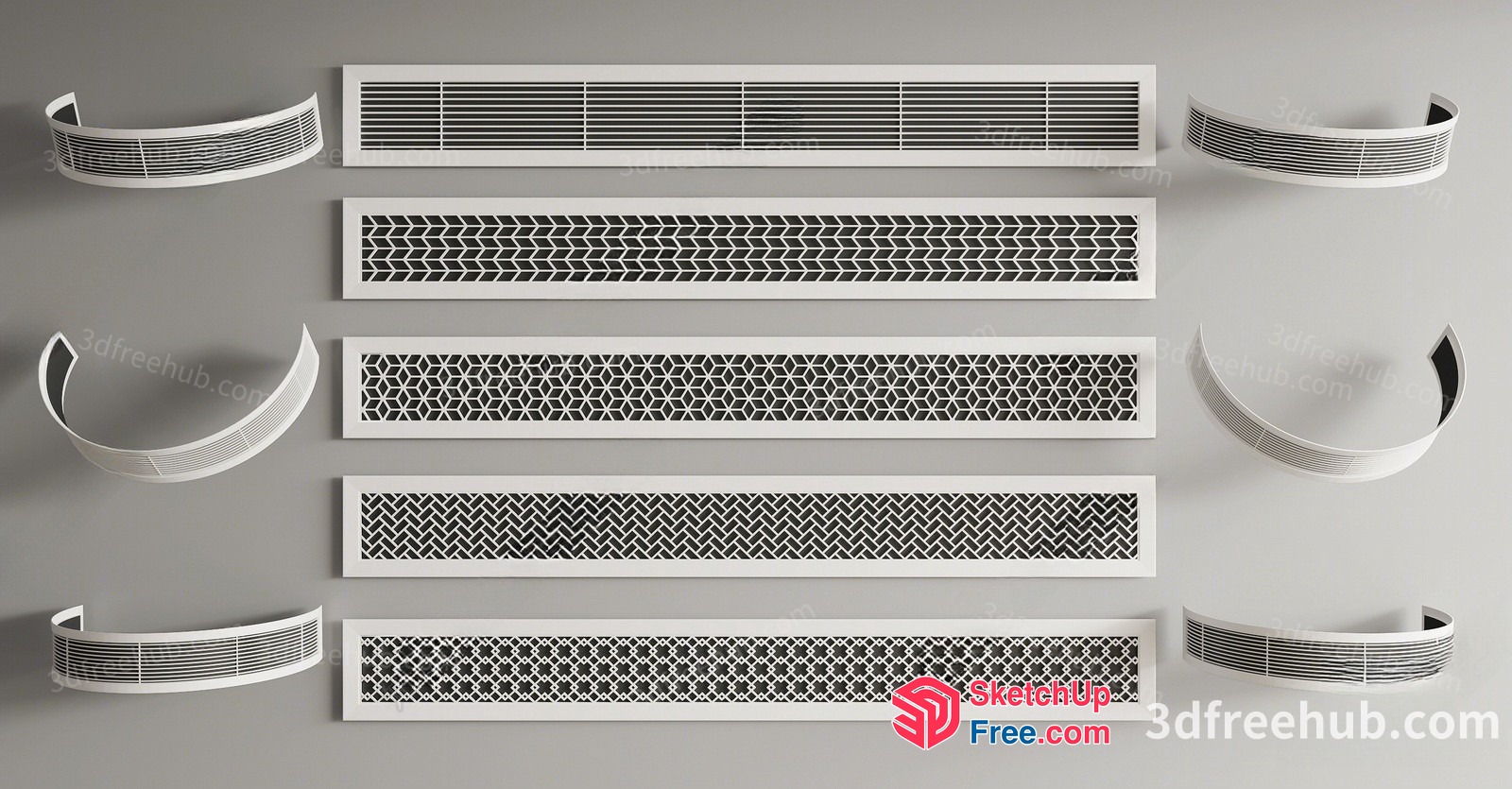 Decorative Air Ventilation System Components 3D SketchUp File