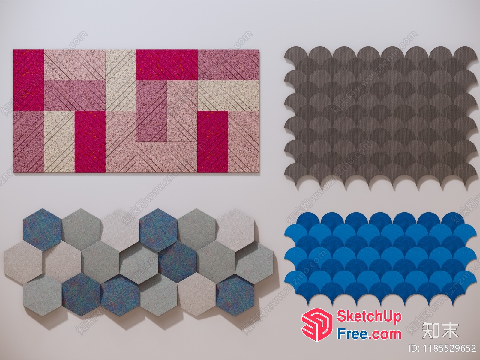 Geometric Patterns And Shapes In Modern Interior Design 3D SketchUp File