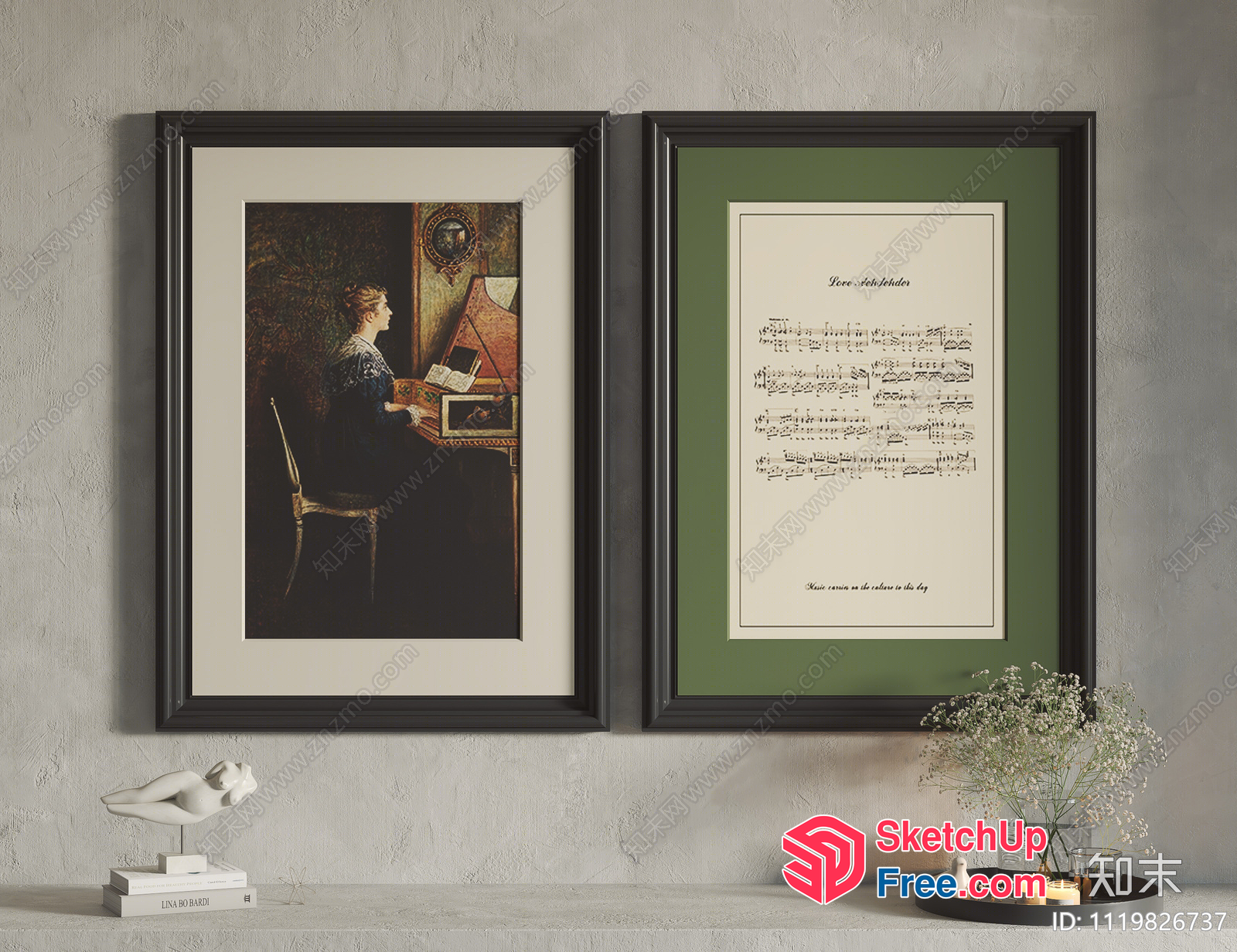 Framed Artwork And Decor 3D SketchUp File