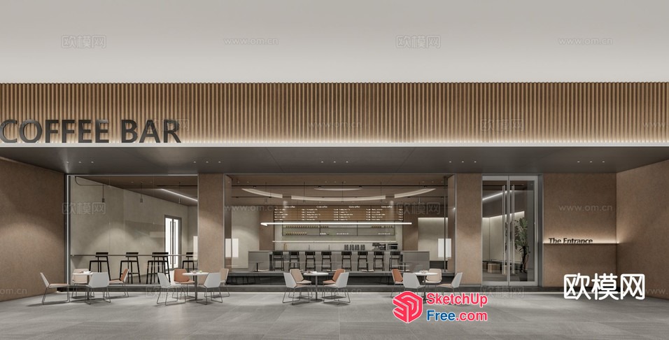 Modern Coffee Bar 3D SketchUp File