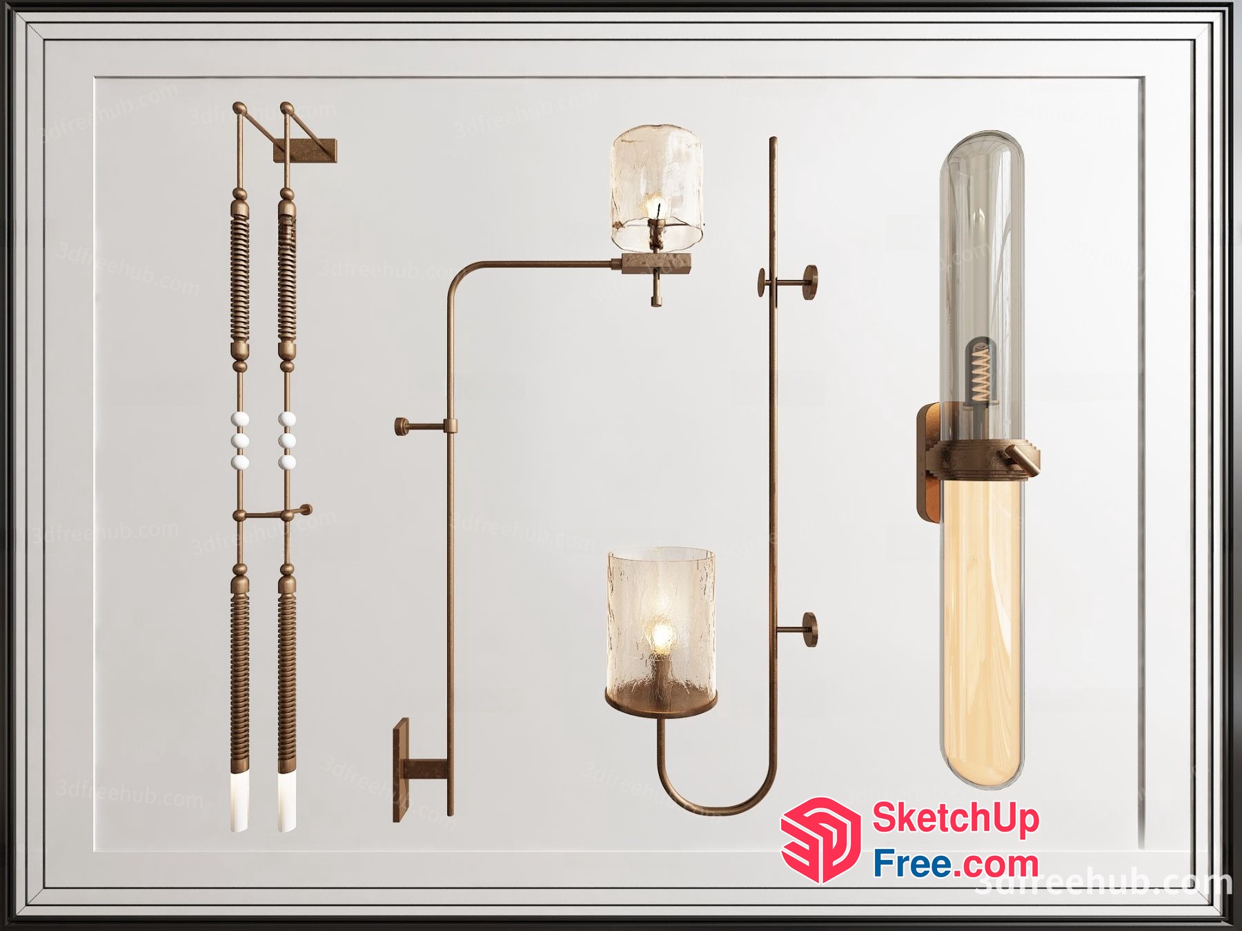 Modern Industrial-Style Lighting Fixtures 3D SketchUp File