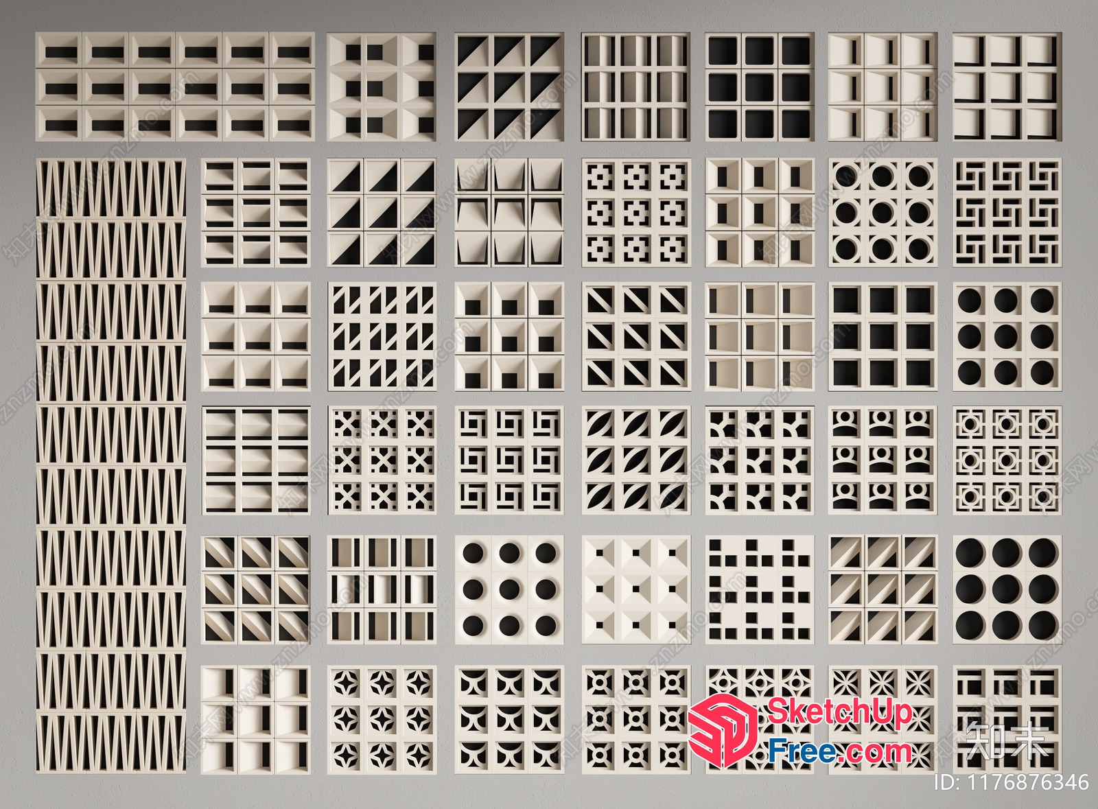Architectural Patterns Collection 3D SketchUp File