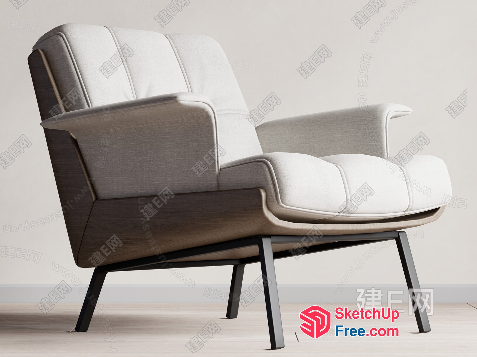 Modern Minimalist Sofa Chair 3D SketchUp File