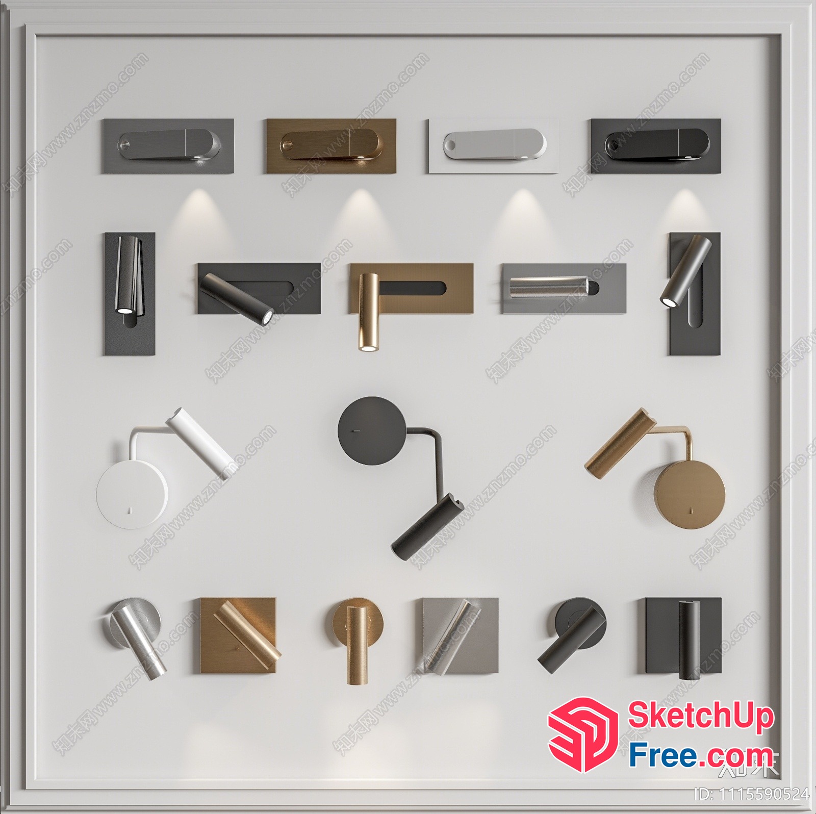 Modern Lighting Fixtures Collection 3D SketchUp File