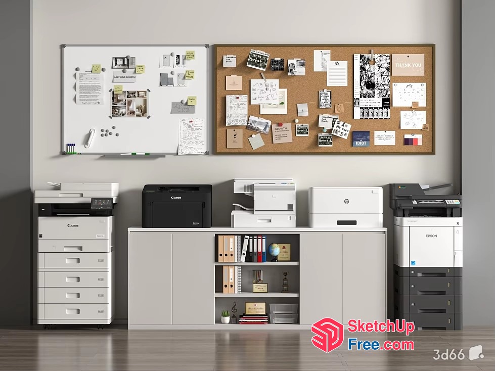 Office Furniture Arrangement 3D SketchUp File