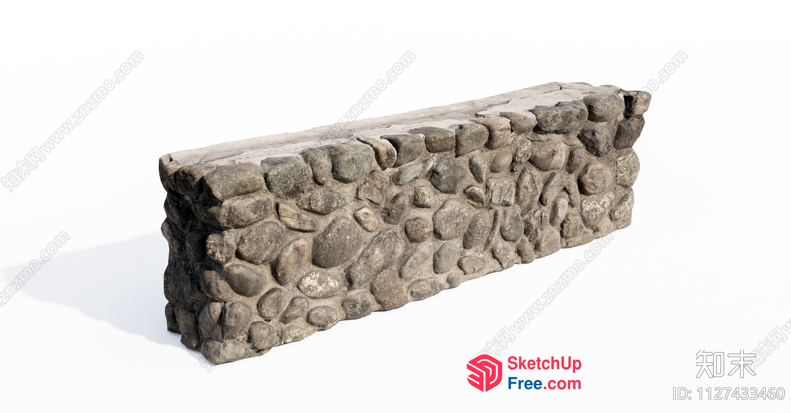 Stone Wall Feature 3D SketchUp File
