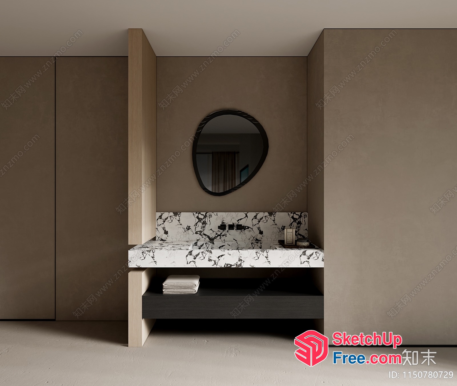 Modern Minimalist Bathroom Interior Design 3D SketchUp File