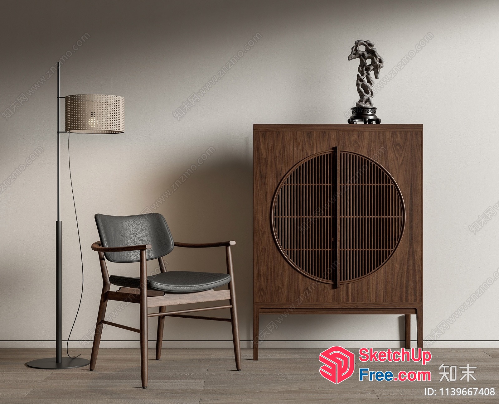 Elegant Modern Minimalist Living Room Furniture 3D SketchUp File