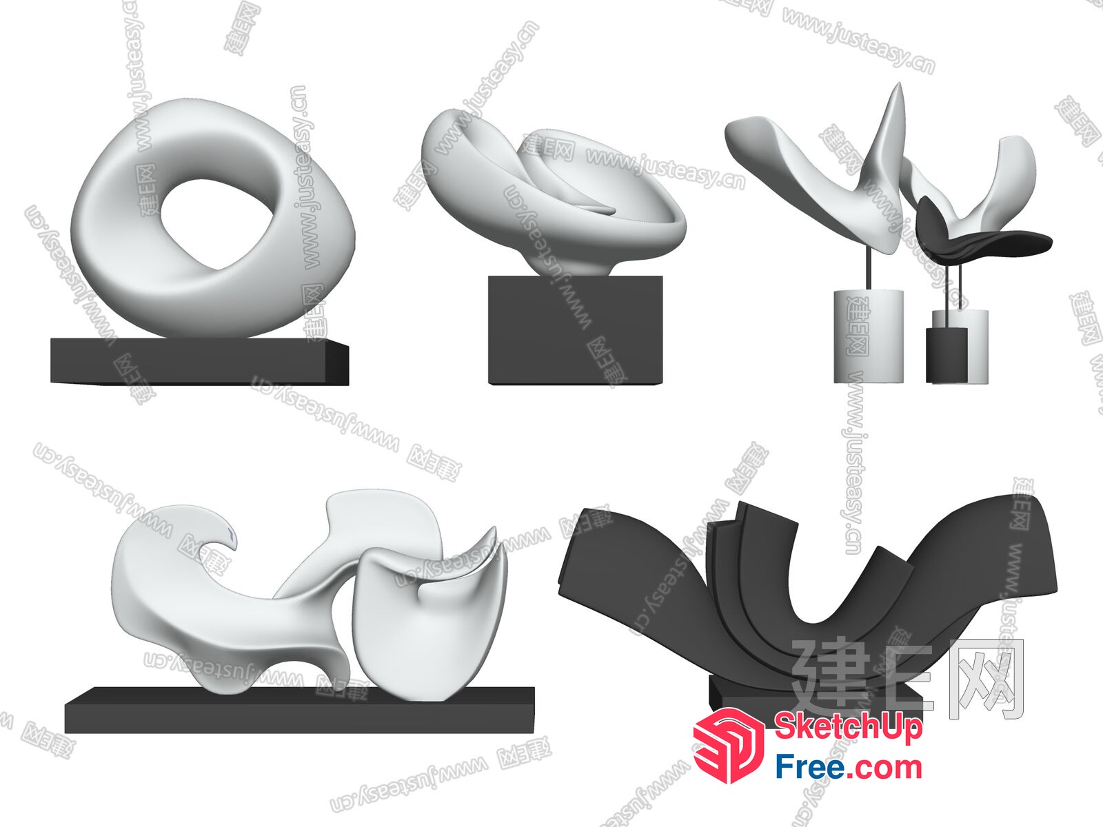 Abstract Sculpture Collection 3D SketchUp File