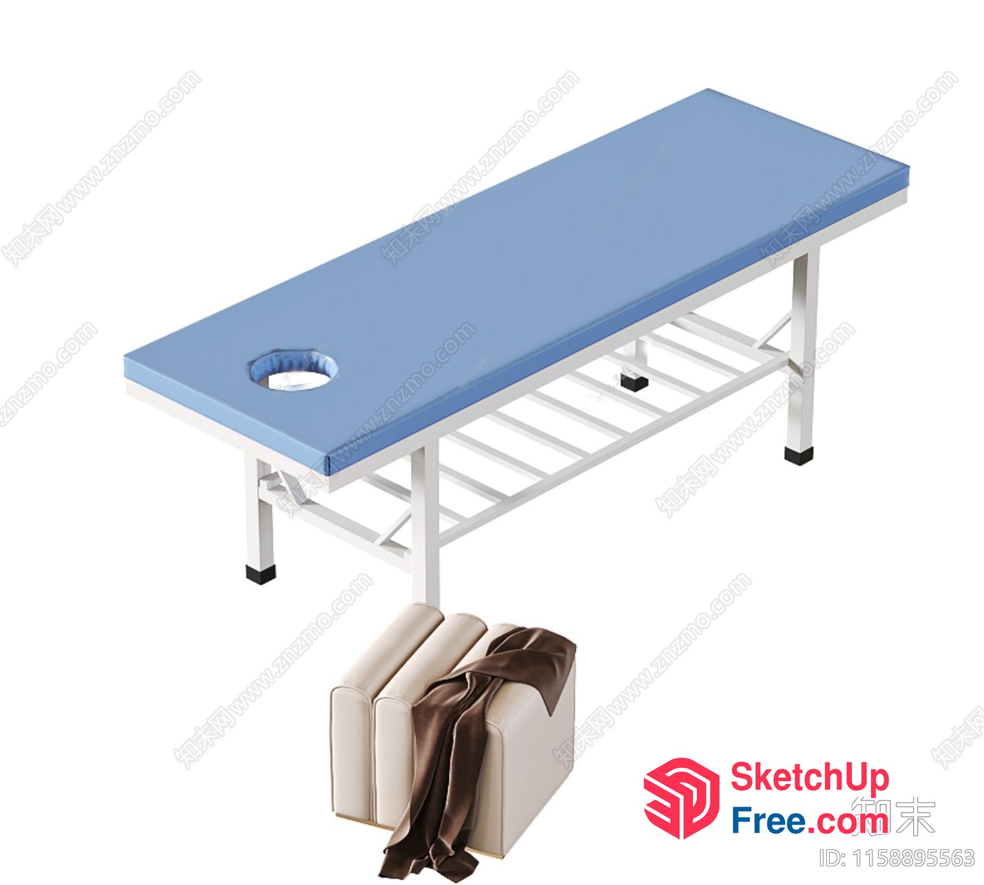 Massage Table With Reclining Chair 3D SketchUp File