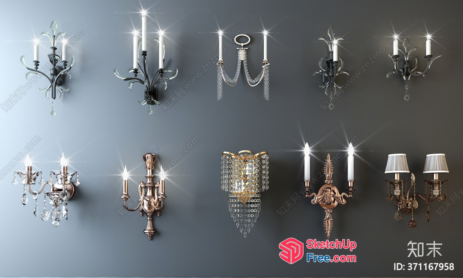 Elegant And Ornate Lighting Fixtures 3D SketchUp File