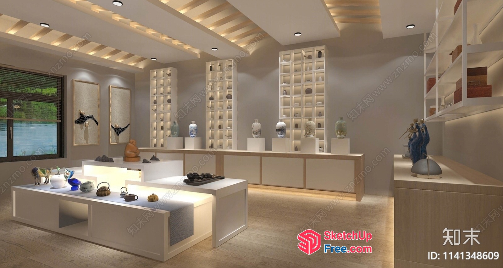 Modern Minimalist Japanese-Style Interior Design 3D SketchUp File