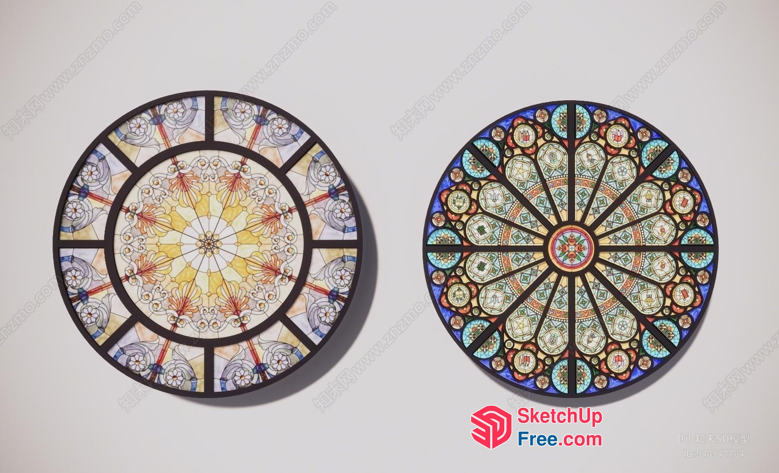 Ornate Circular Artistic Patterns 3D SketchUp File