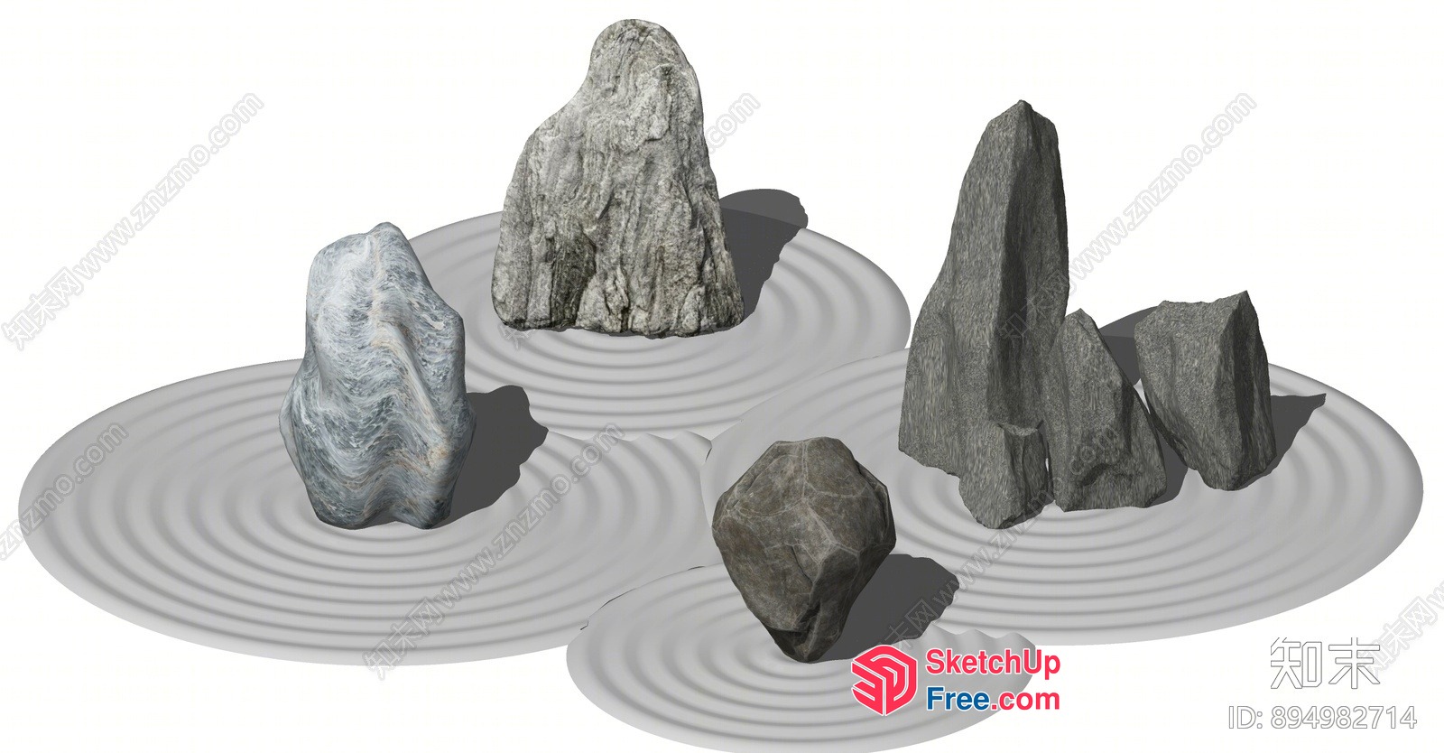 Serene Zen Garden 3D SketchUp File