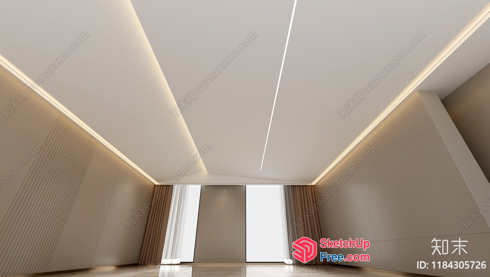 Spacious Room With Natural Light 3D SketchUp File