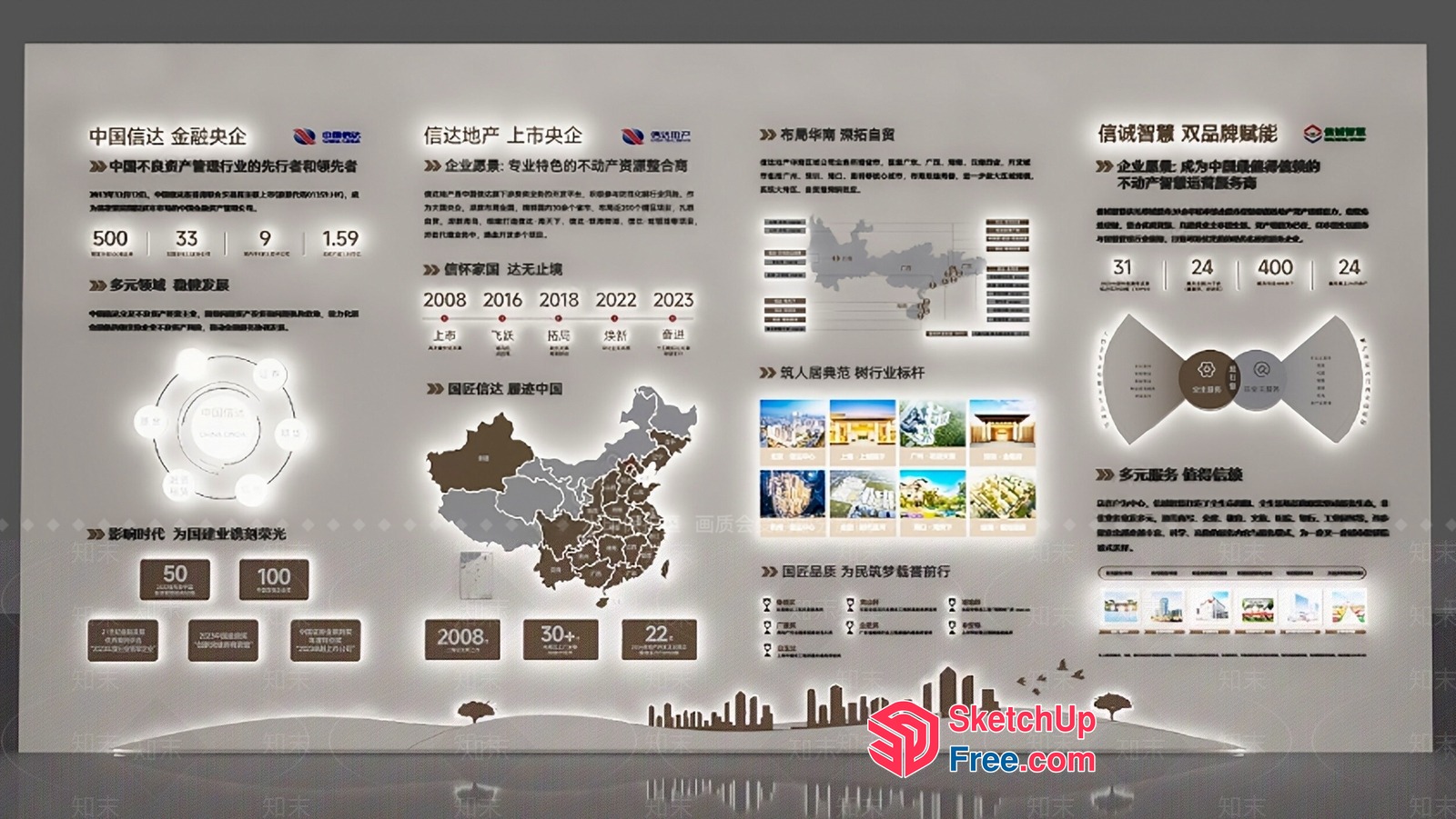 Chinese Building Interior Design 3D SketchUp File