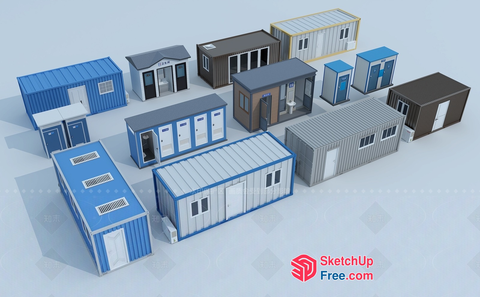 Modern Shipping Container Homes Collection 3D SketchUp File