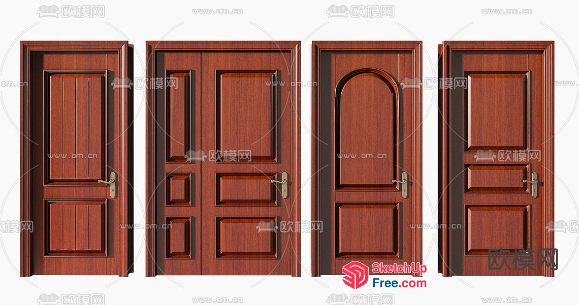Classic Wood Door Designs 3D SketchUp File