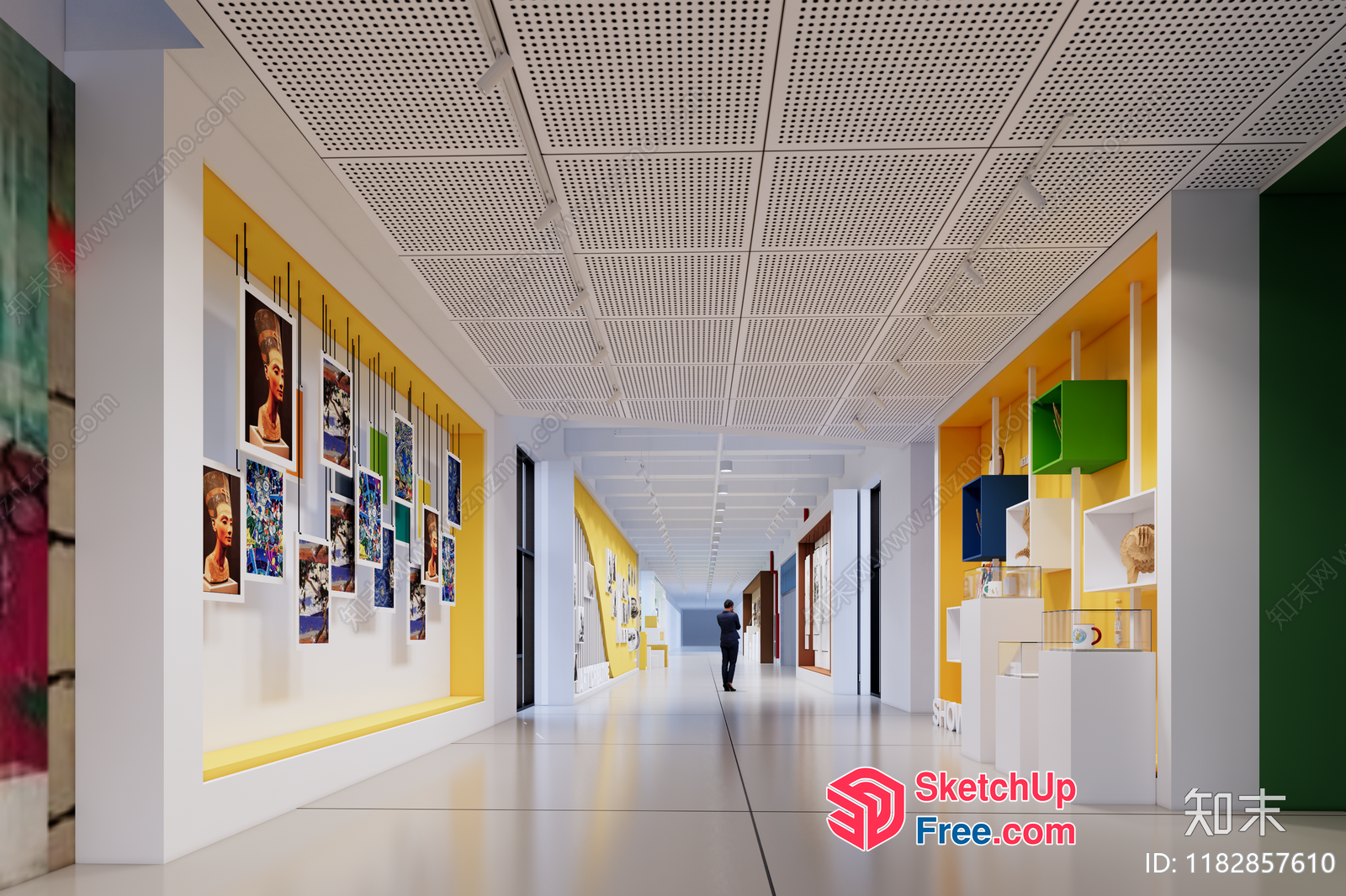 Modern Art Gallery Interior 3D SketchUp File