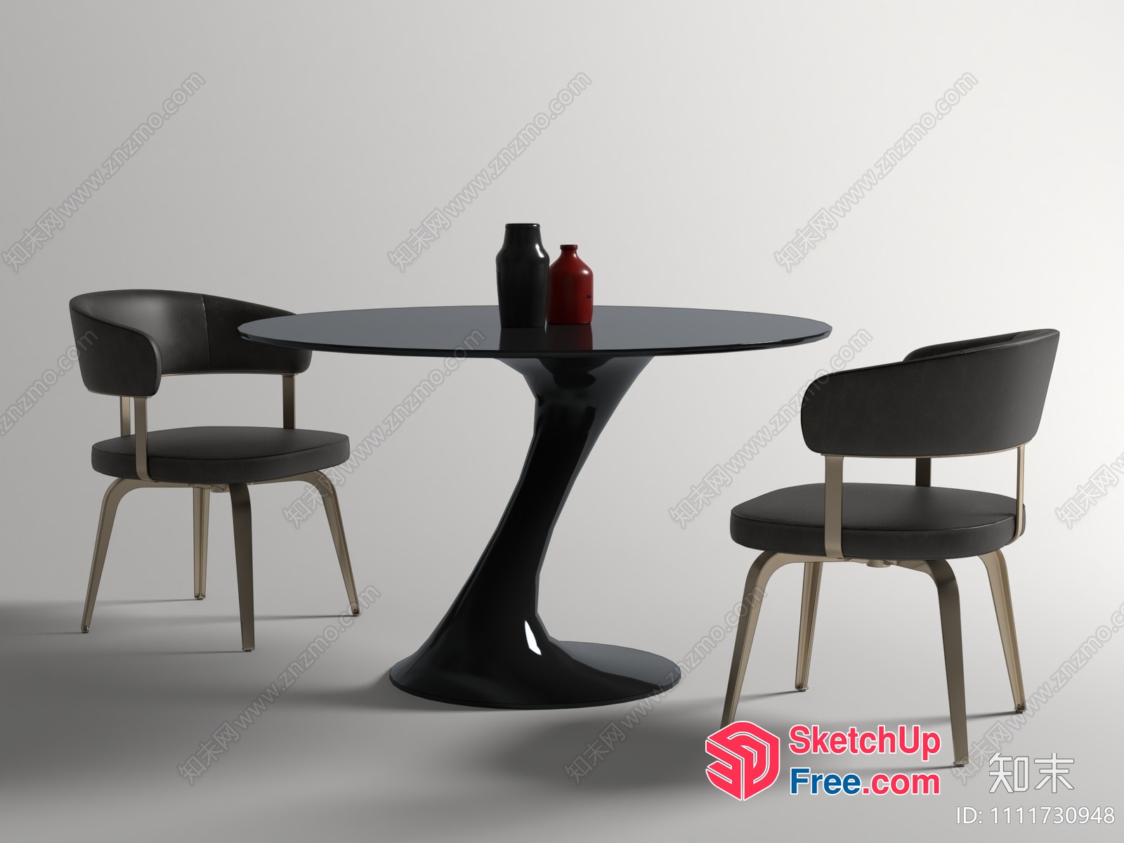 Sleek Modern Dining Table Set With Elegant Chairs 3D SketchUp File