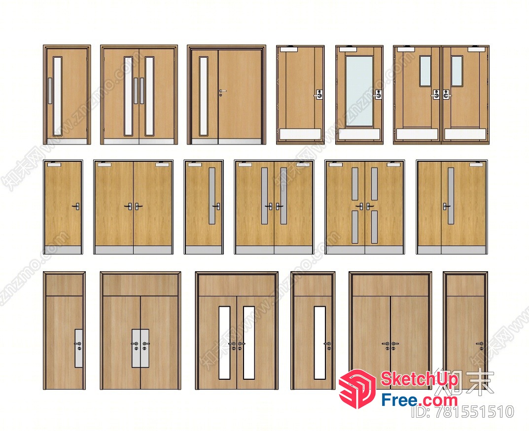 Wooden Door Collection 3D SketchUp File
