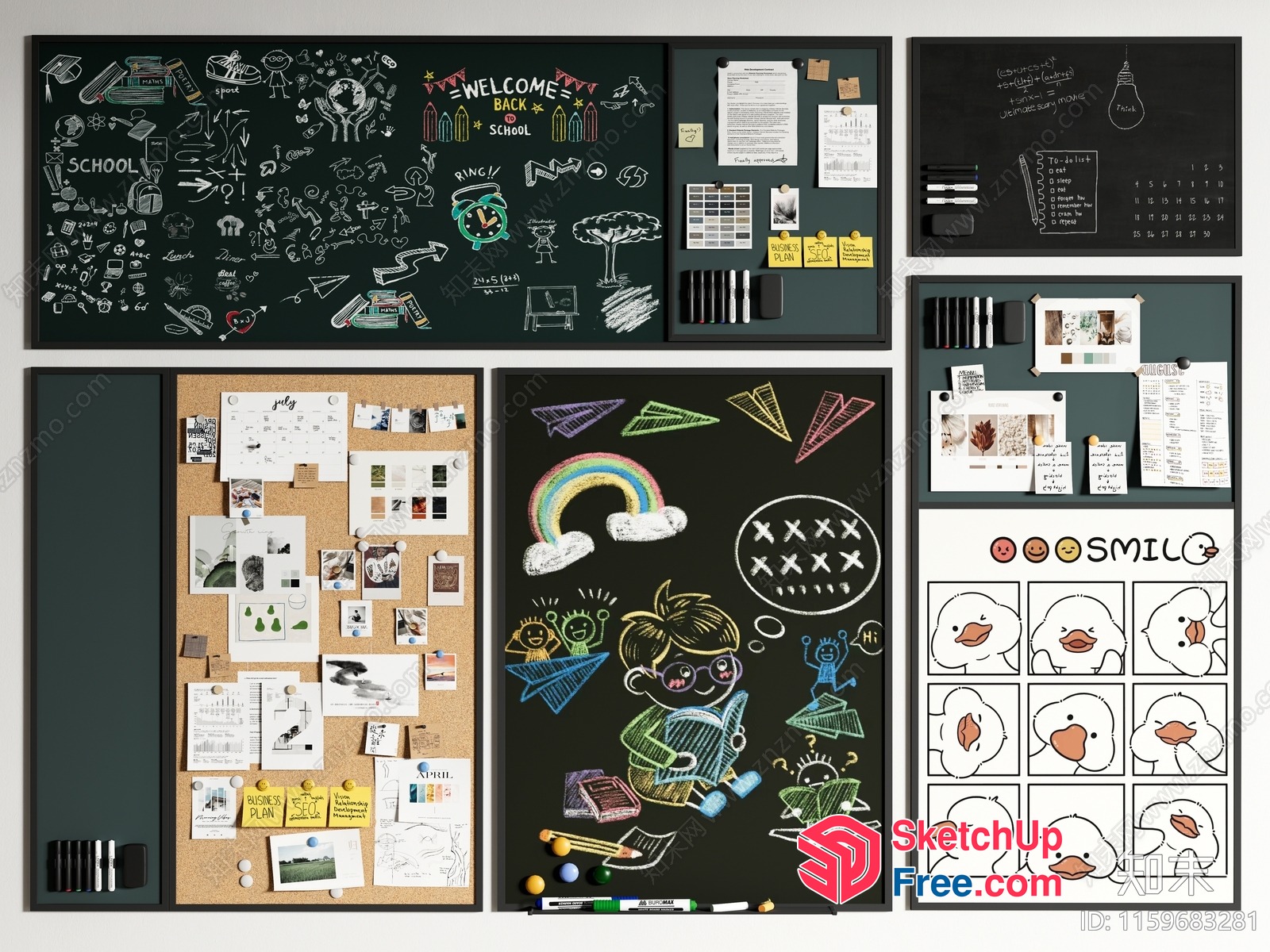 Vibrant School Theme Decor 3D SketchUp File