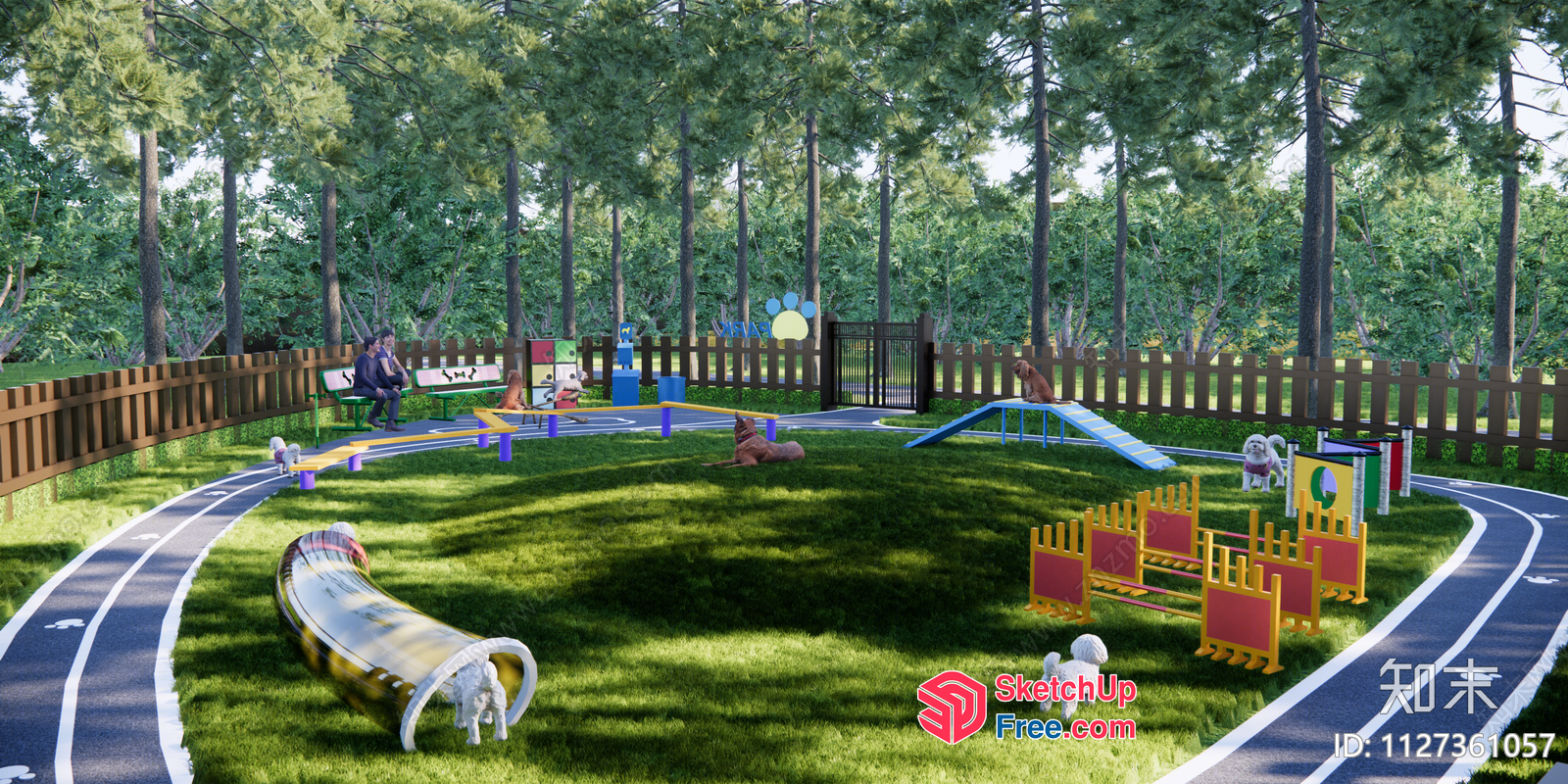 Dog Agility Training Area 3D SketchUp File