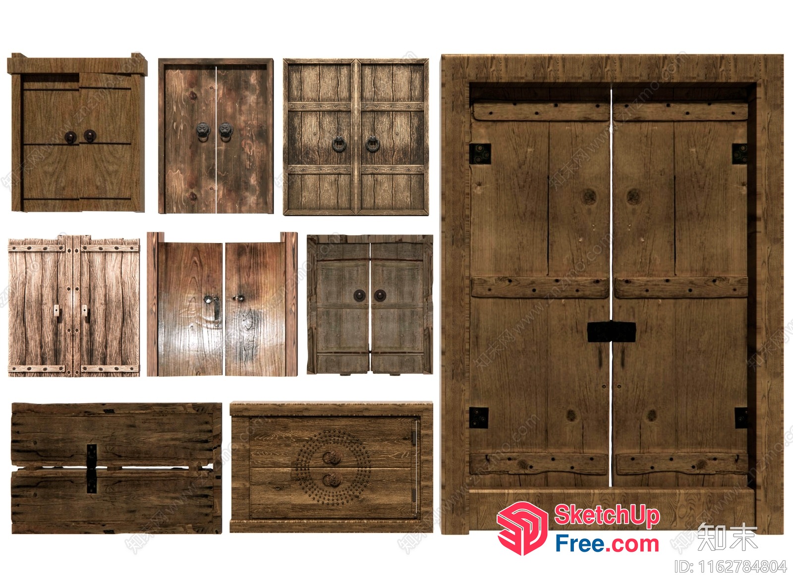Traditional Wooden Door Collection 3D SketchUp File