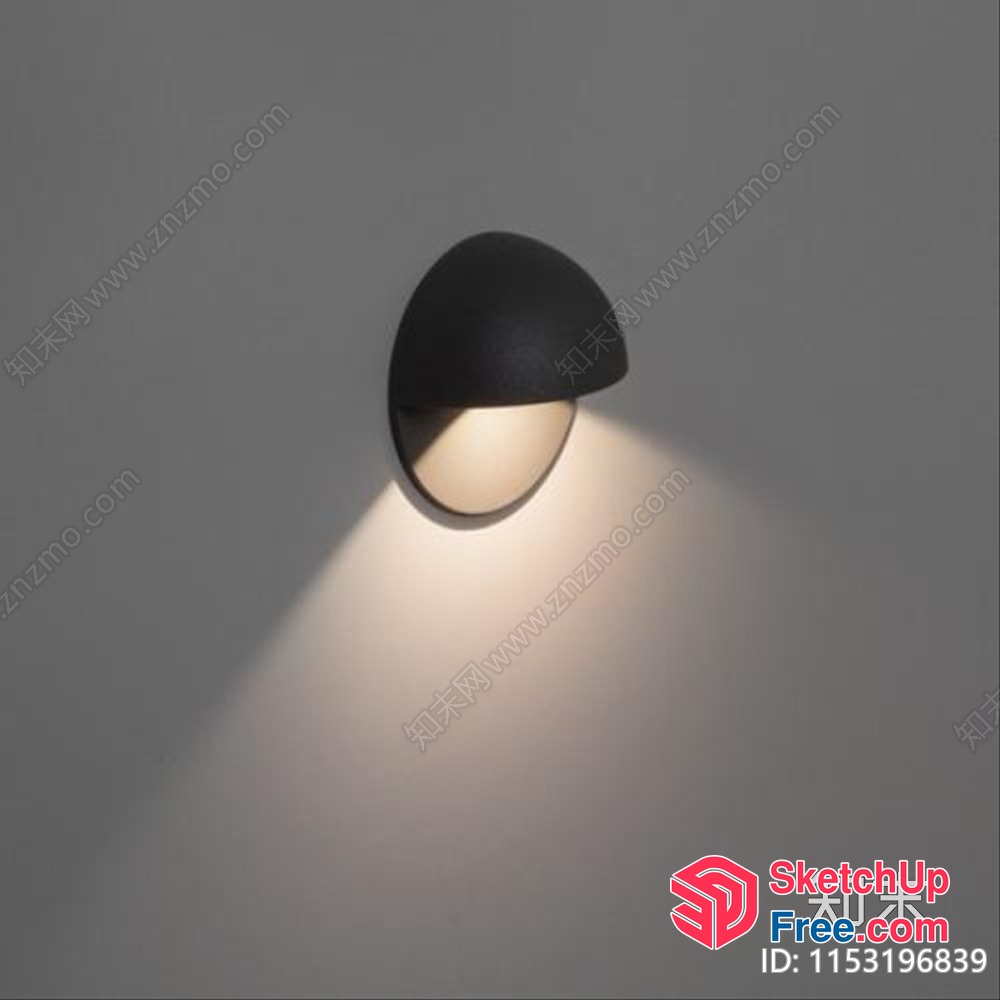 Modern Contemporary Wall Sconce Light Fixture 3D SketchUp File