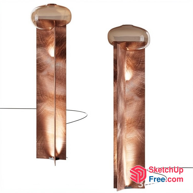 Two Elegant Glass Pillars With Soft Lighting 3D SketchUp File