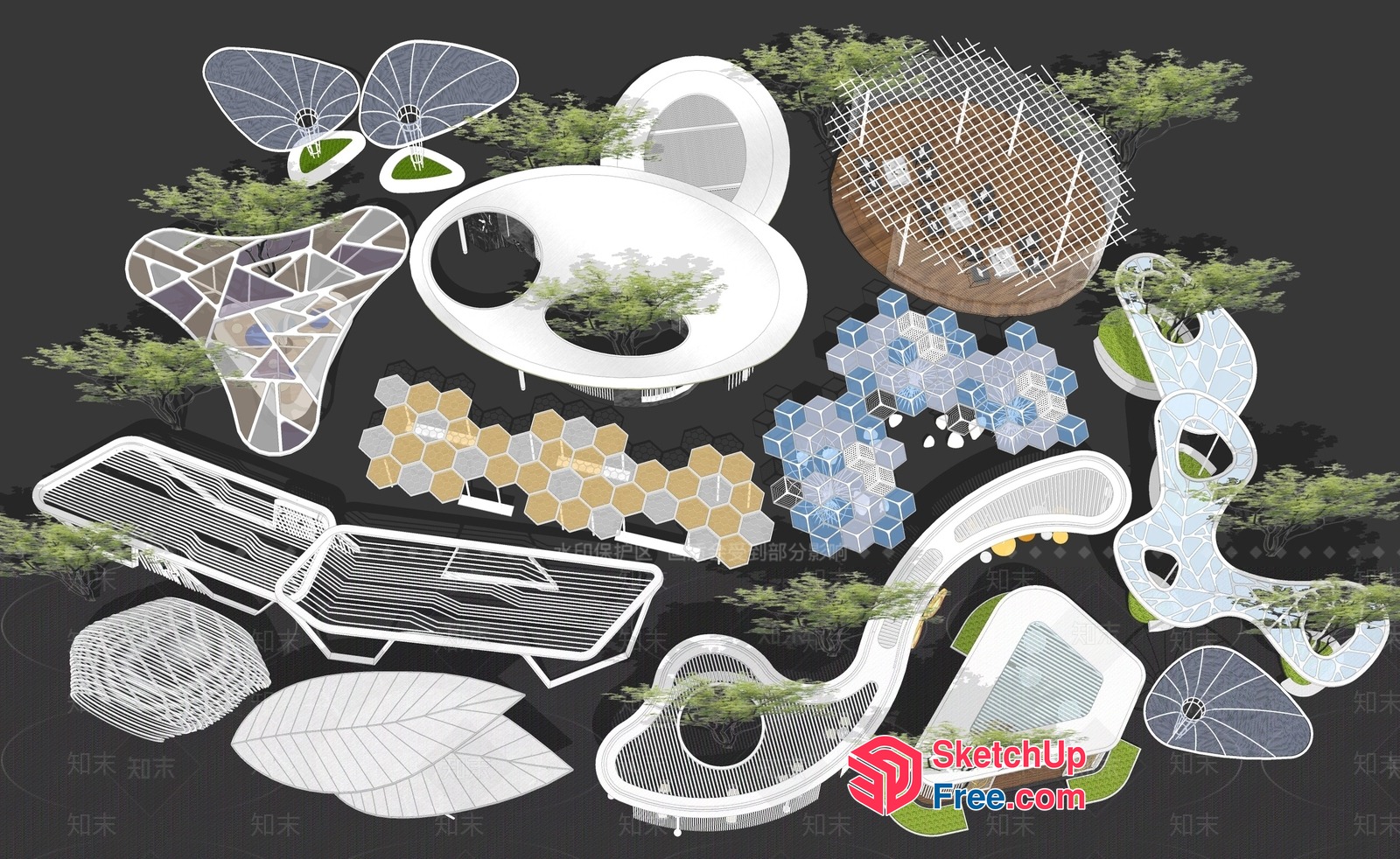 Futuristic Modern Architecture Design 3D SketchUp File