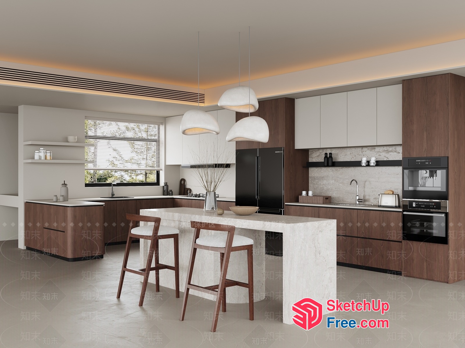 Modern Minimalist Kitchen Interior 3D SketchUp File
