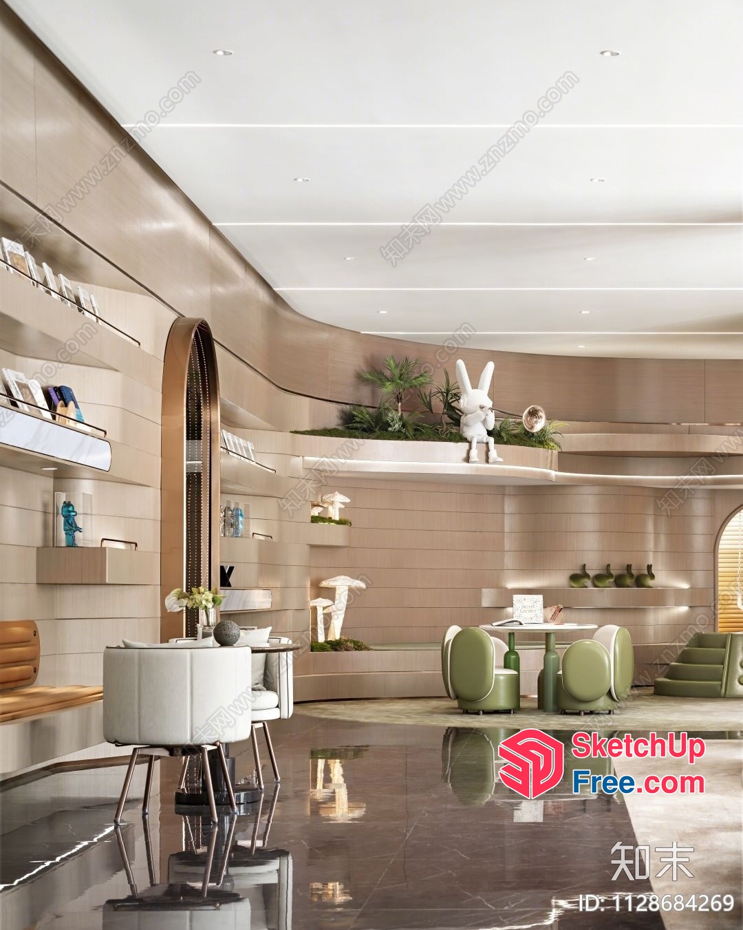 Modern Interior Design With Elegant Furniture And Decor 3D SketchUp File