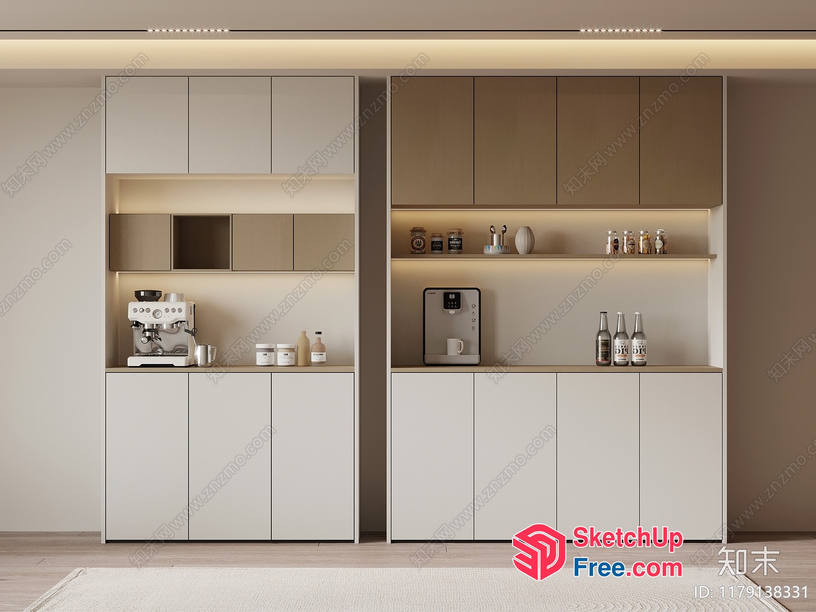 Modern Kitchen Decor With Coffee Machines 3D SketchUp File