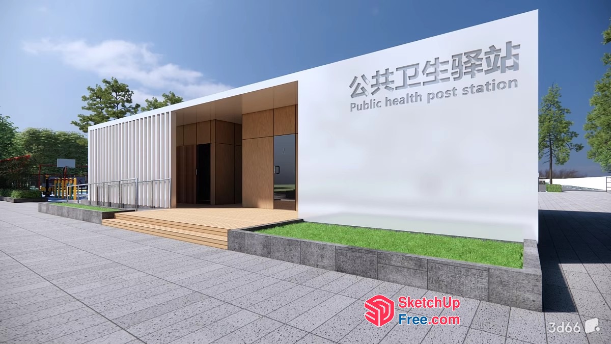 Public Health Post Station 3D SketchUp File