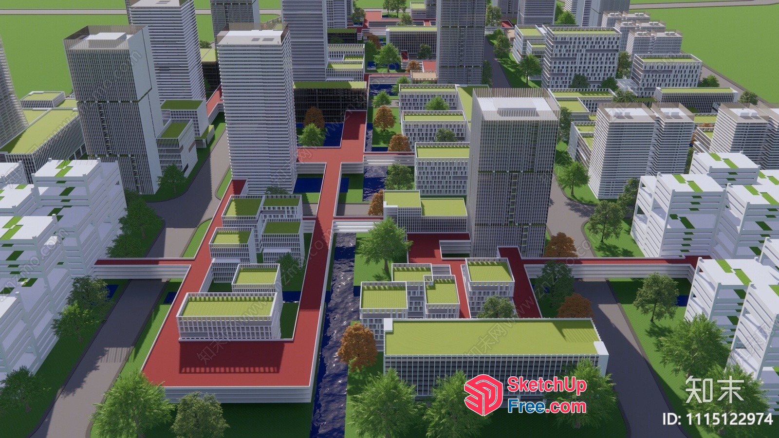 Modern Urban Cityscape 3D SketchUp File